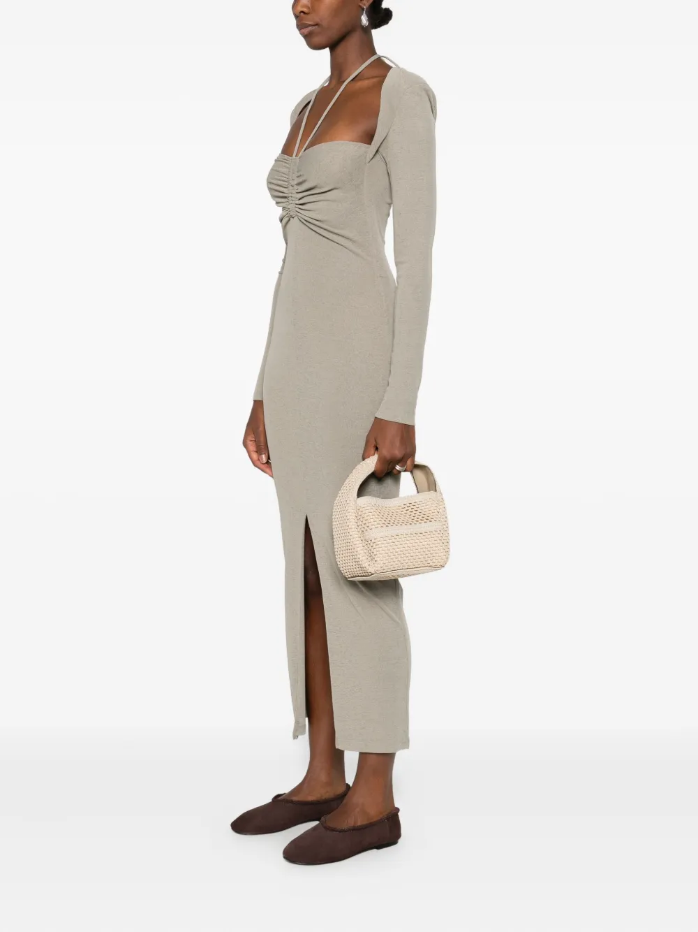 TOTEME Gehaakte shopper Beige