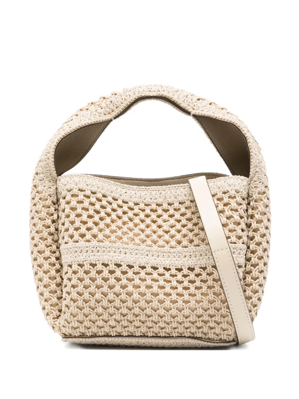 TOTEME Gehaakte shopper Beige