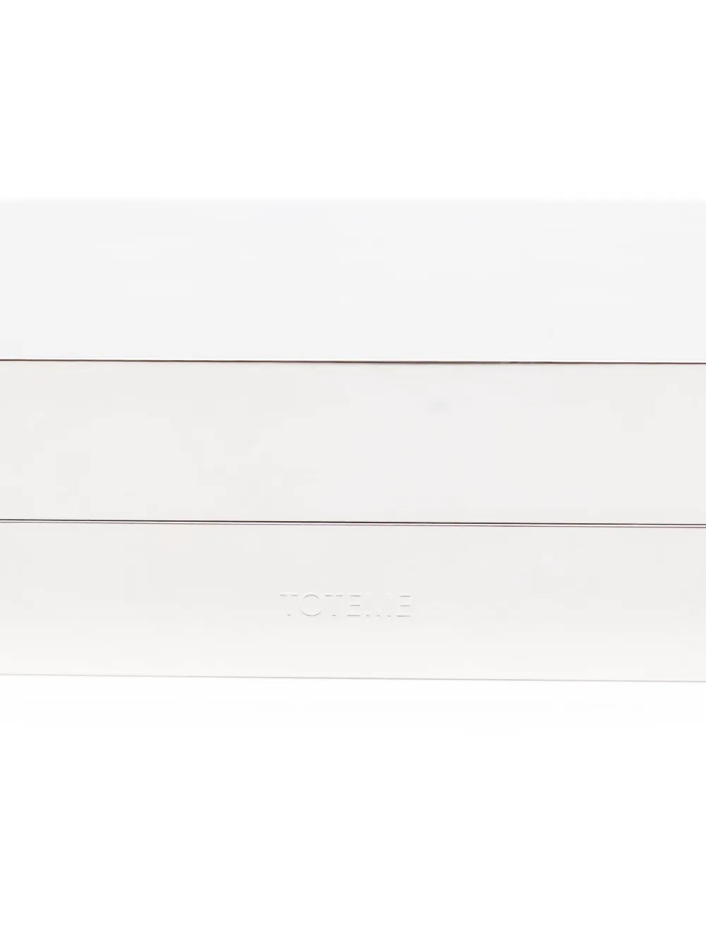 TOTEME Rechthoekige metalen clutch Zilver