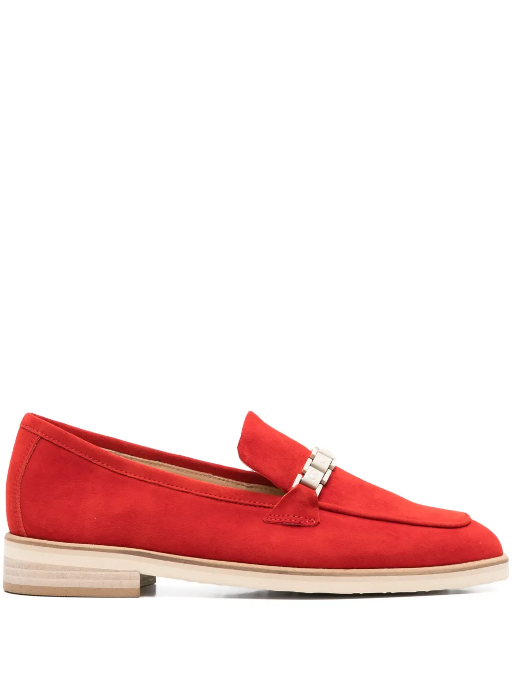 Casadei chain-detail loafers Red