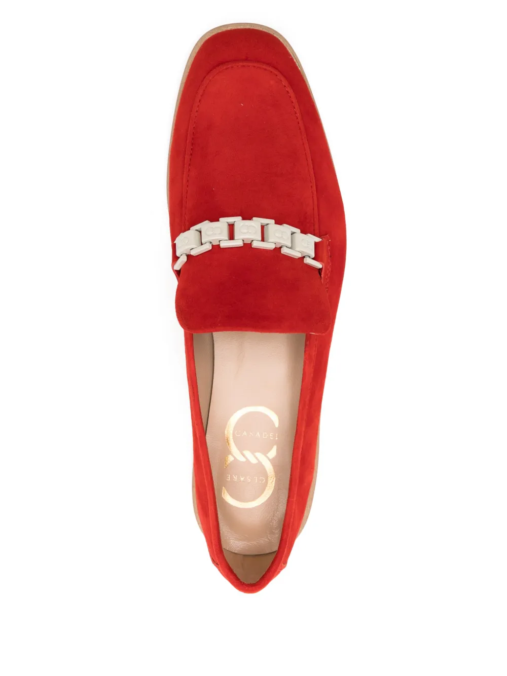Casadei chain-detail loafers Red
