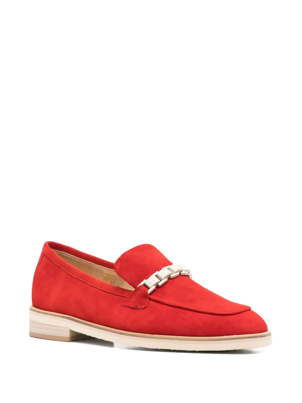 Casadei Loafers met kettingdetail - Rood
