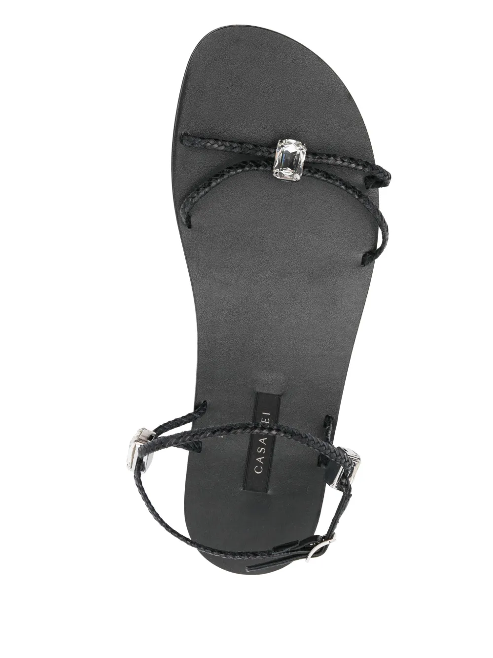 Casadei crystal-embellished sandals Black