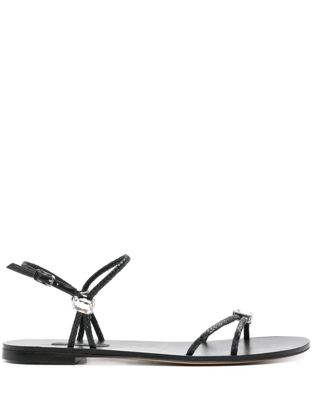 Casadei Sandalen verfraaid met kristallen Zwart