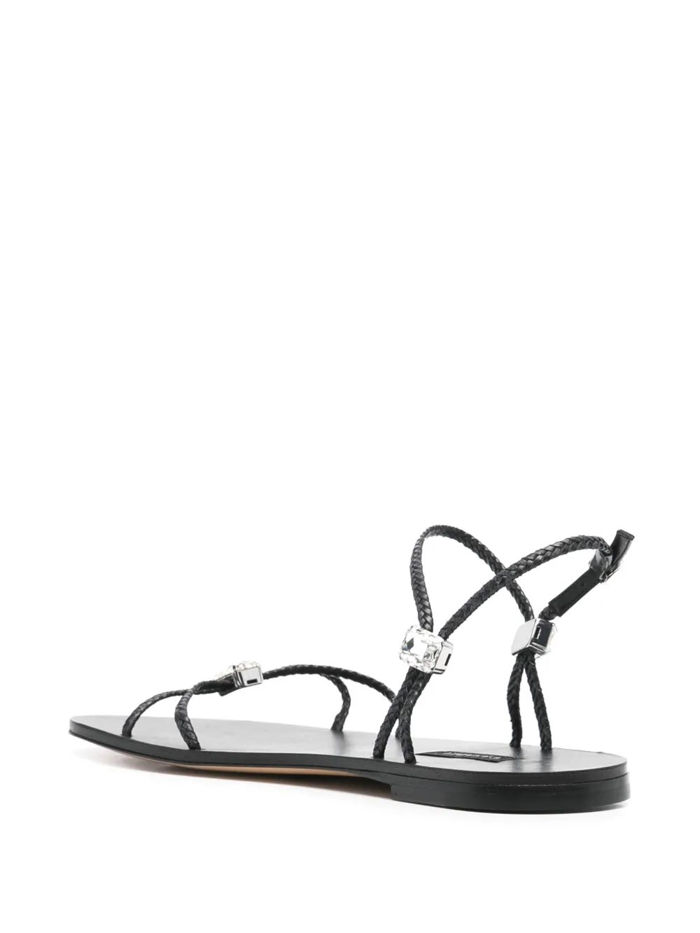 Casadei crystal-embellished sandals Black