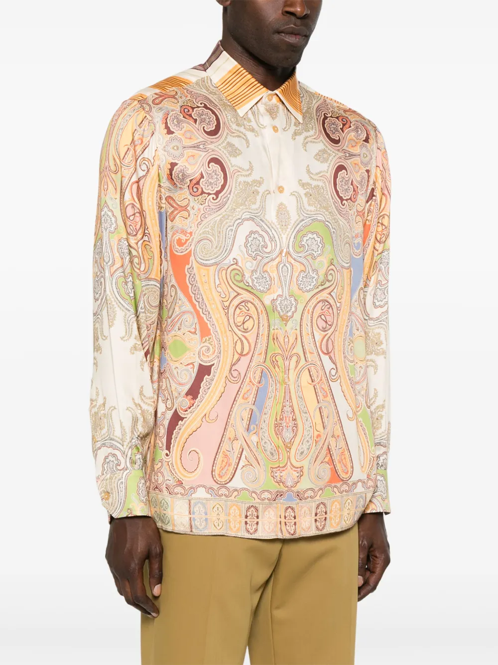 ETRO Overhemd met paisley-print Oranje