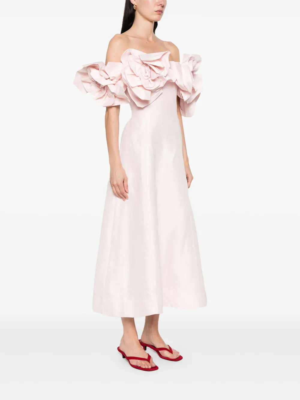 Aje Etta midi-jurk Roze