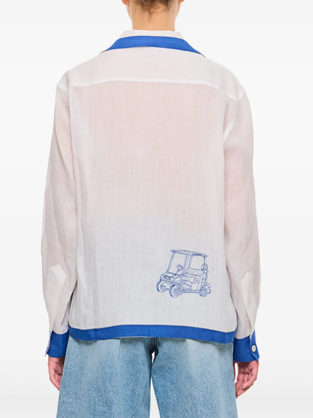 BODE Linnen blouse Wit
