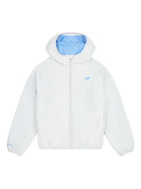 New Balance Kids logo-print bomber jacket