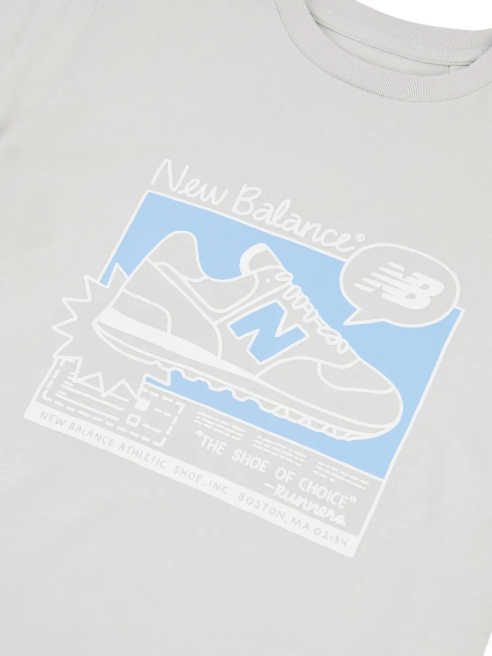 New Balance Kids T-shirt met logoprint Grijs