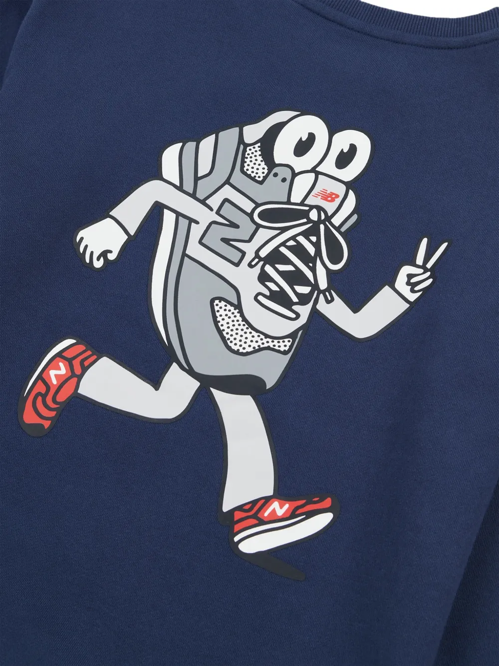 New Balance Kids graphic-print sweatshirt Blauw