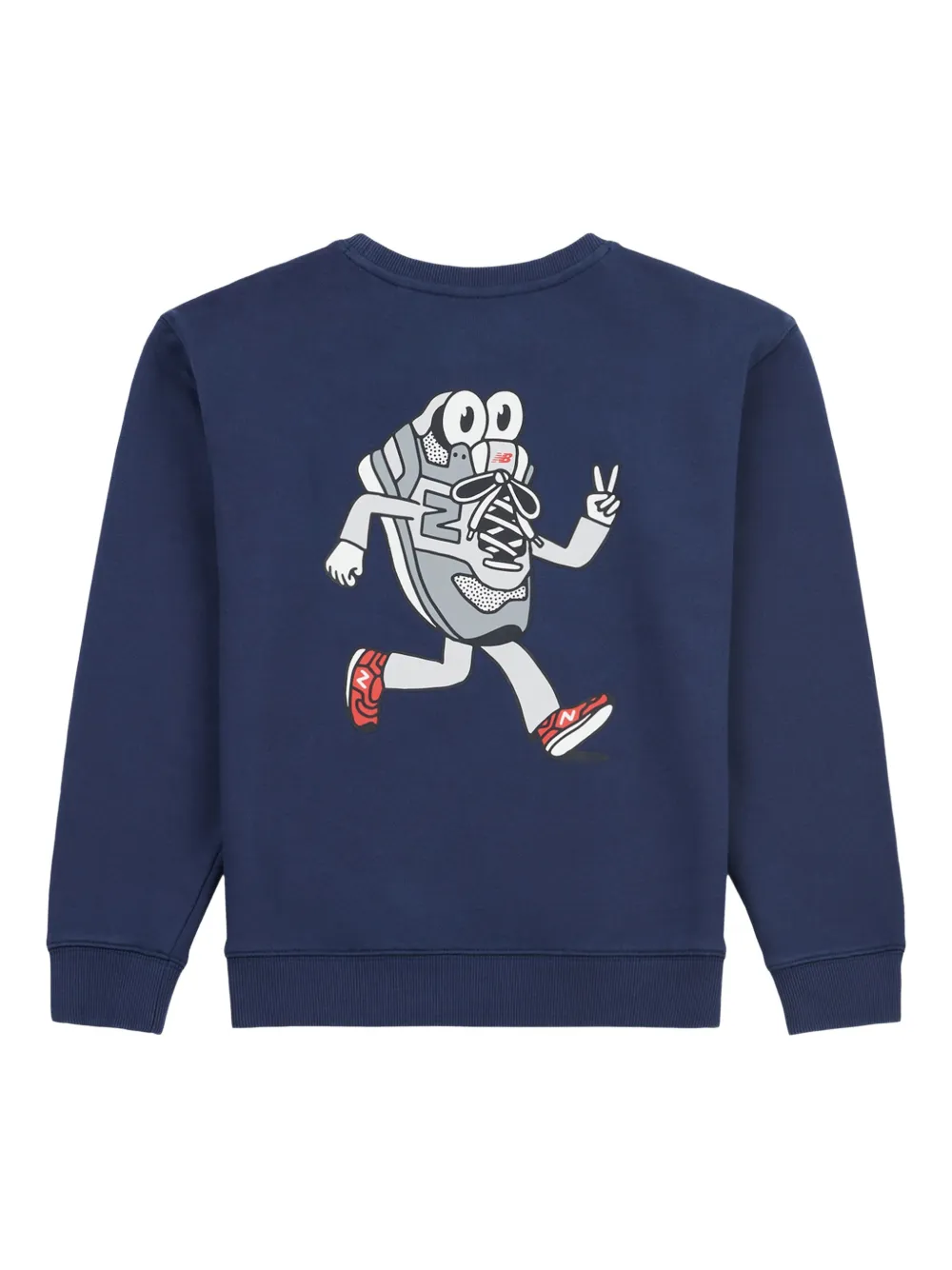 New Balance Kids graphic-print sweatshirt Blauw