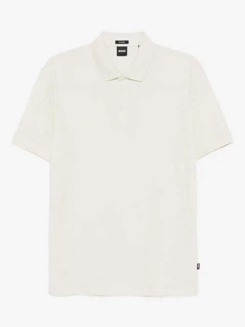 BOSS polo à motif en jacquard