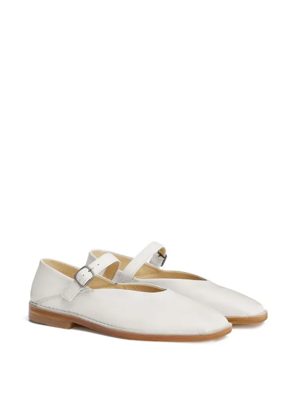 LEMAIRE Leather Ballerina Shoes | White | FARFETCH
