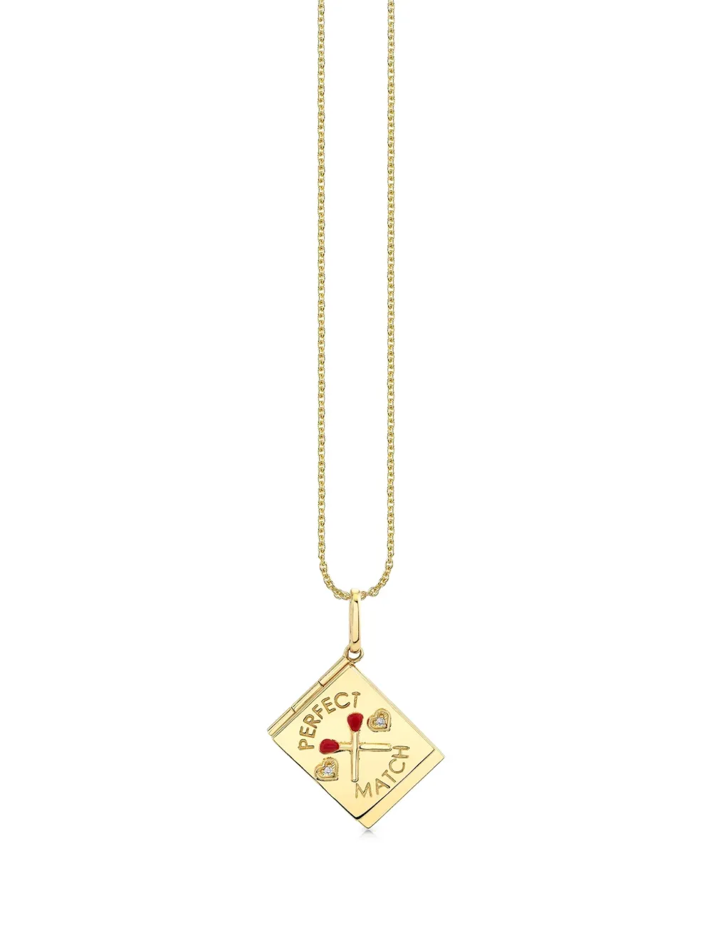 Sydney Evan Collana Perfect Match Locket in oro giallo 14kt con diamanti
