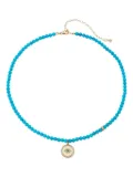 Sydney Evan 14K yellow gold Evil Eye diamond and turquoise necklace