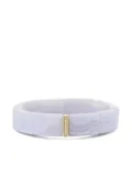 Sydney Evan 14K yellow gold small Single Row aquamarine and diamond bracelet