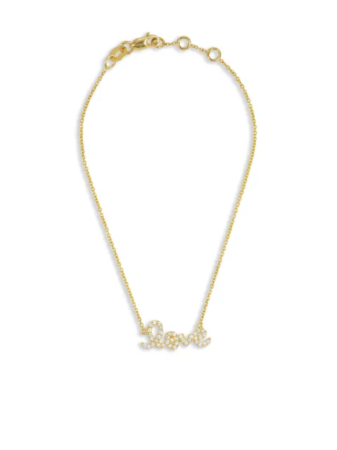 Sydney Evan 14K yellow gold Love Script bracelet