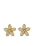 Sydney Evan 14K yellow gold Plumeria diamond stud earrings