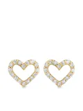 Sydney Evan 14K yellow gold Open Heart diamond stud earrings