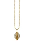 Sydney Evan 14K yello gold Cowrie Shell diamond necklace