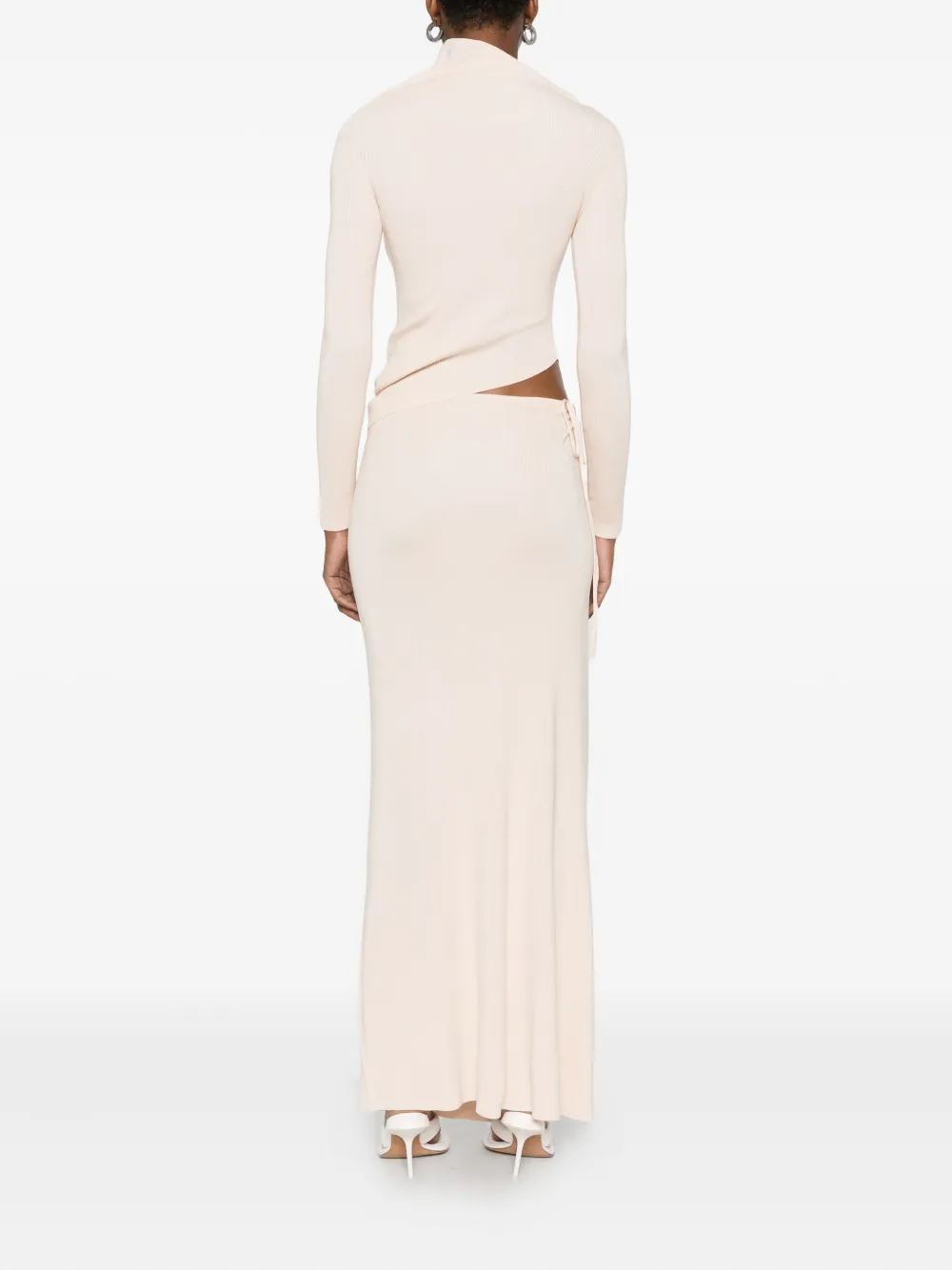 Aya Muse Aura maxi-jurk met uitgesneden details Beige