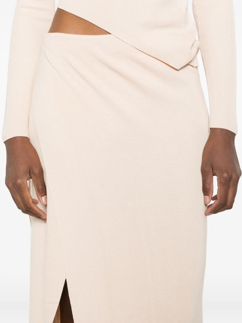 Aya Muse Aura maxi-jurk met uitgesneden details Beige