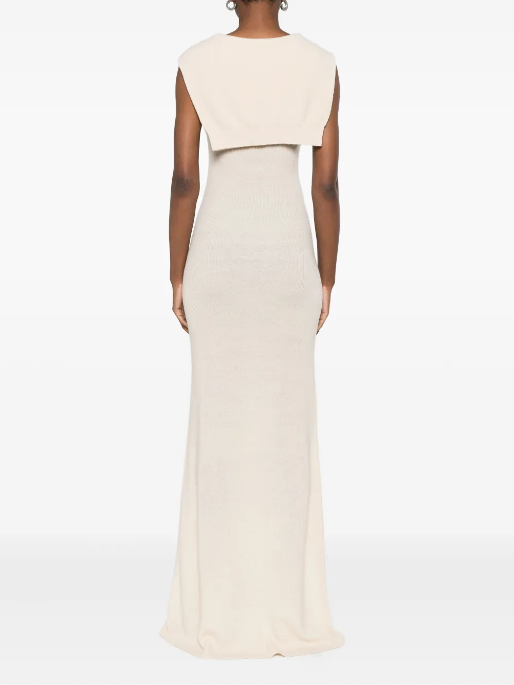Aya Muse Vao Sleeveless Maxi Dress In Neutral