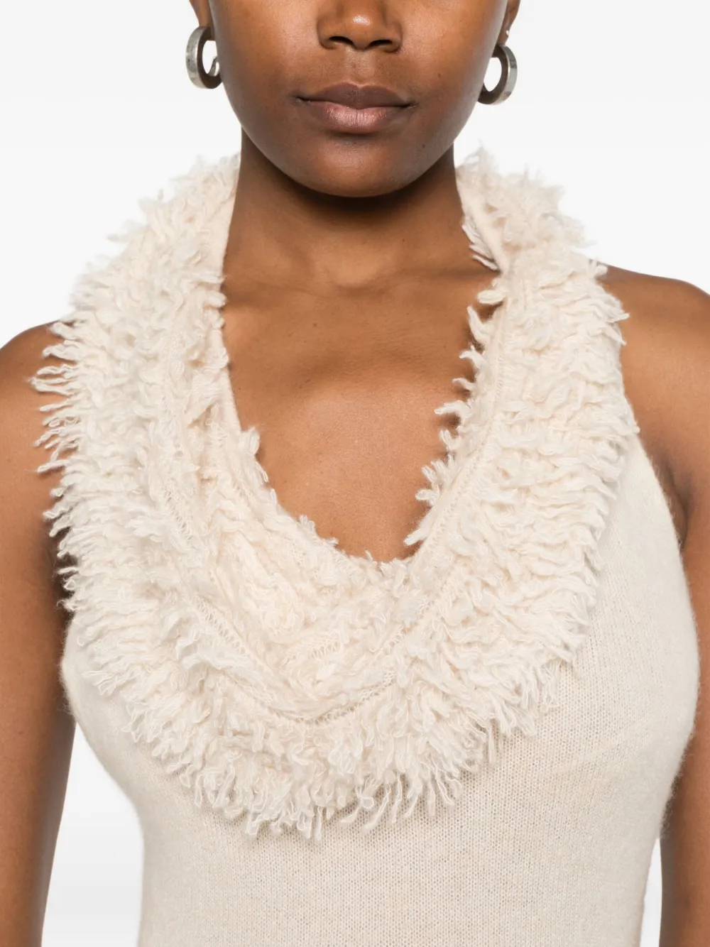 Aya Muse Wren maxi-jurk met halternek Beige