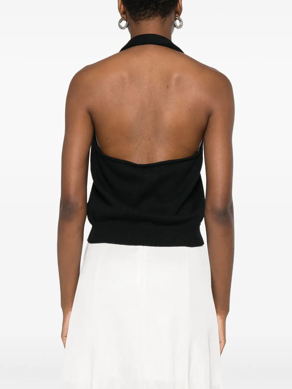 Aya Muse Gebreide haltertop Zwart