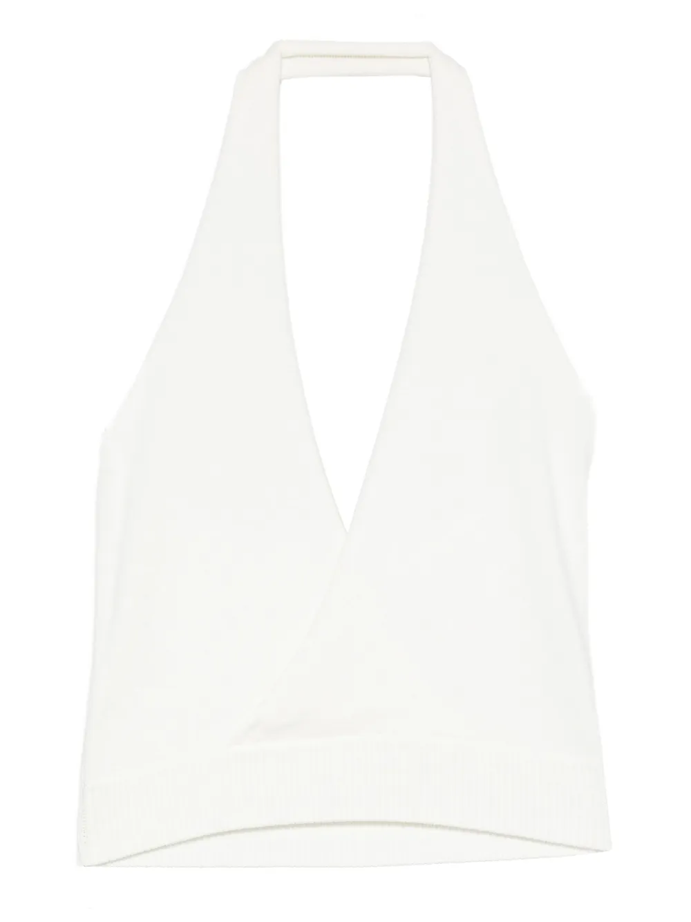 Aya Muse halterneck knitted tank top | White | Image 1