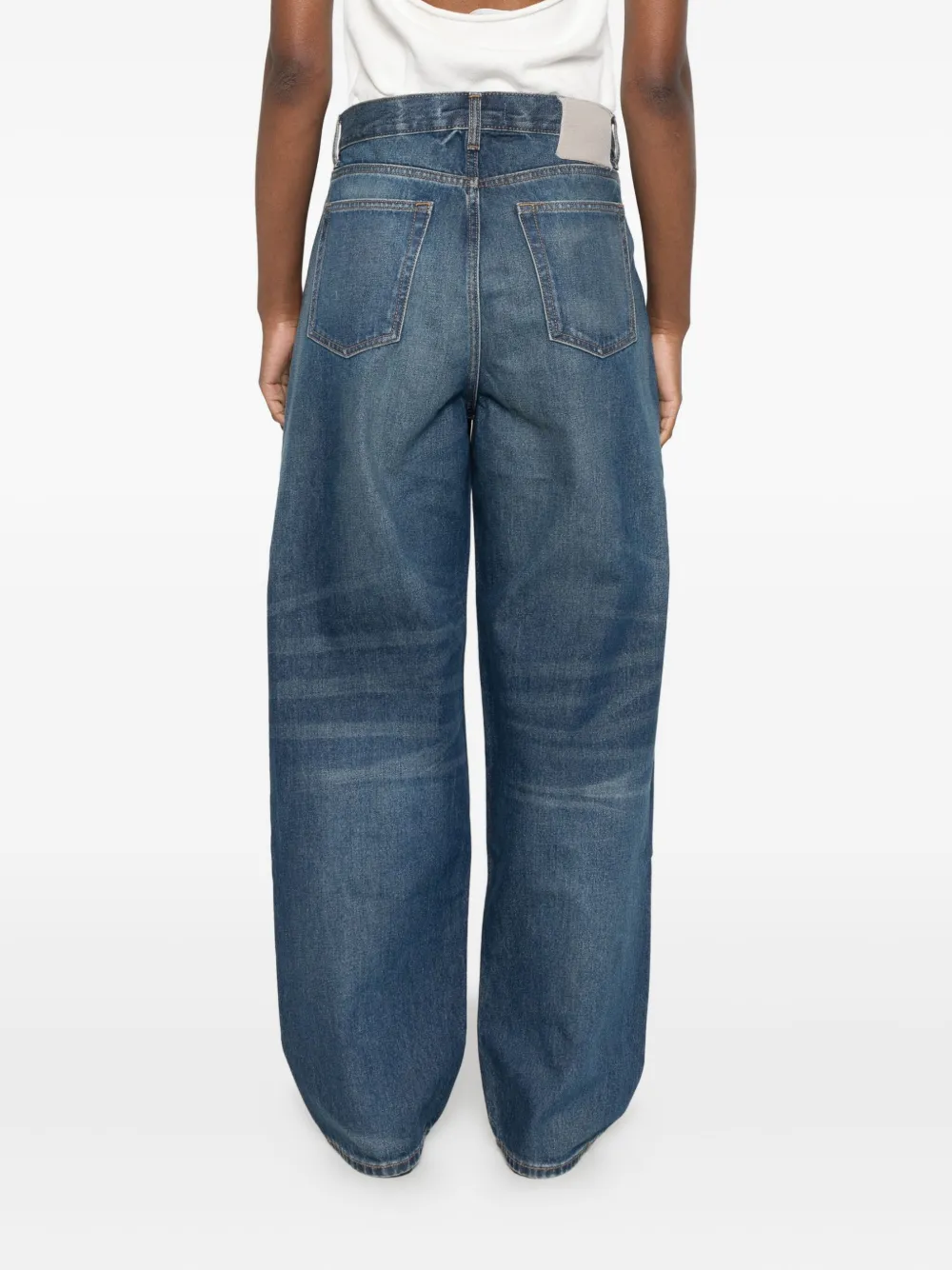 Aya Muse Jeans met wijde pijpen Blauw