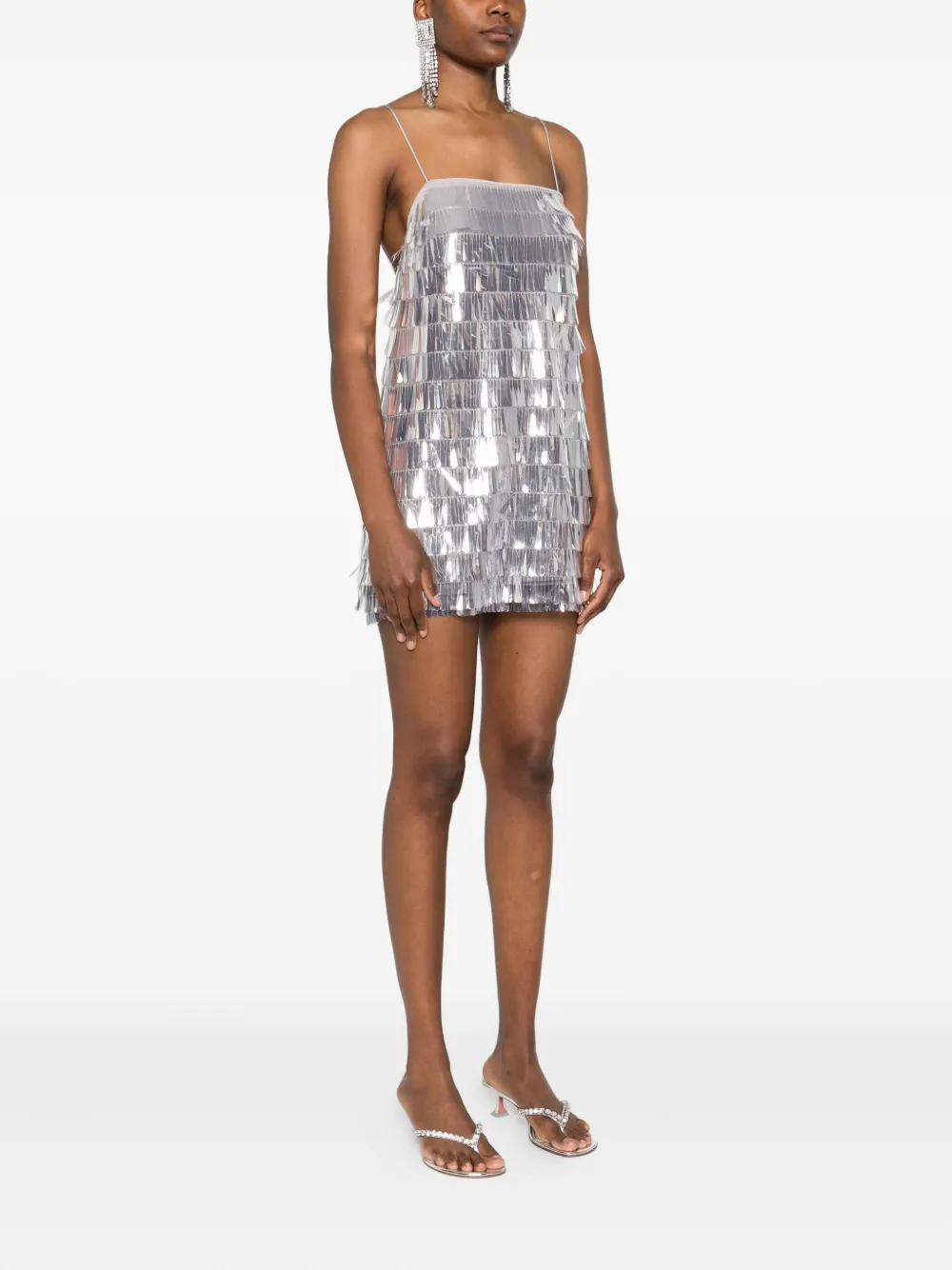 Retrofete Amali mini-jurk Zilver