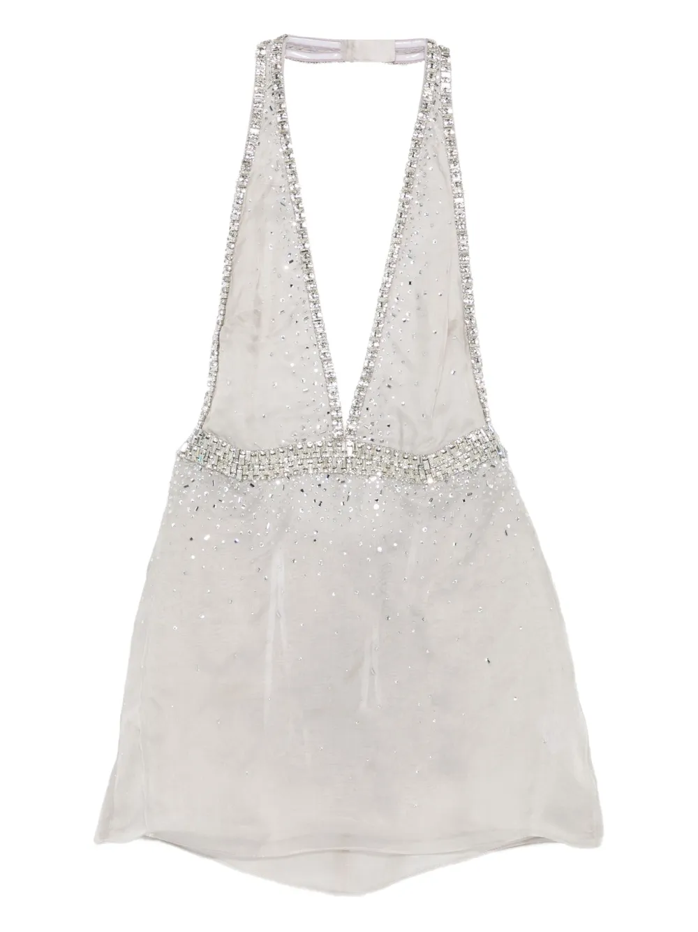 Retrofete Courtnee verfraaide mini-jurk Grijs