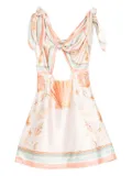 Retrofete Icelyn shell-print knot-front mini dress - Pink