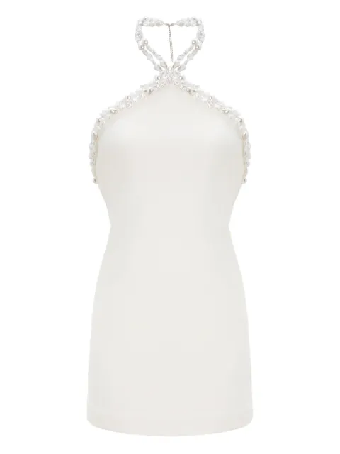 Retrofete beaded halter neck mini dress