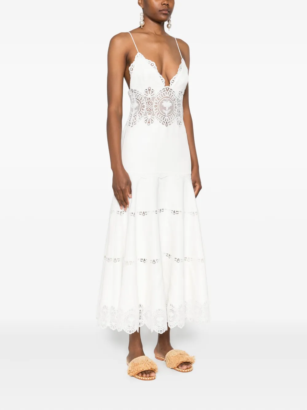 Retrofete Leilani maxi-jurk Wit