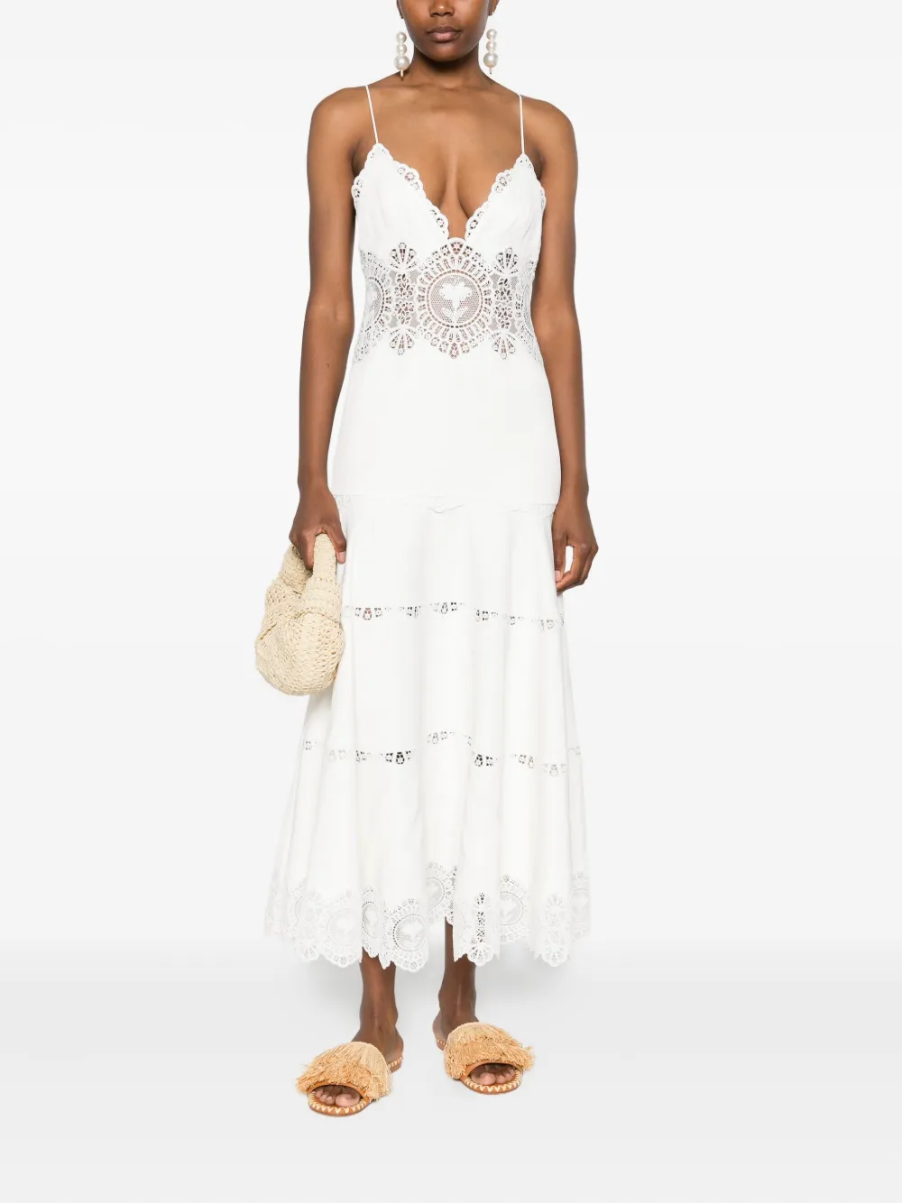 Retrofete Leilani maxi-jurk Wit