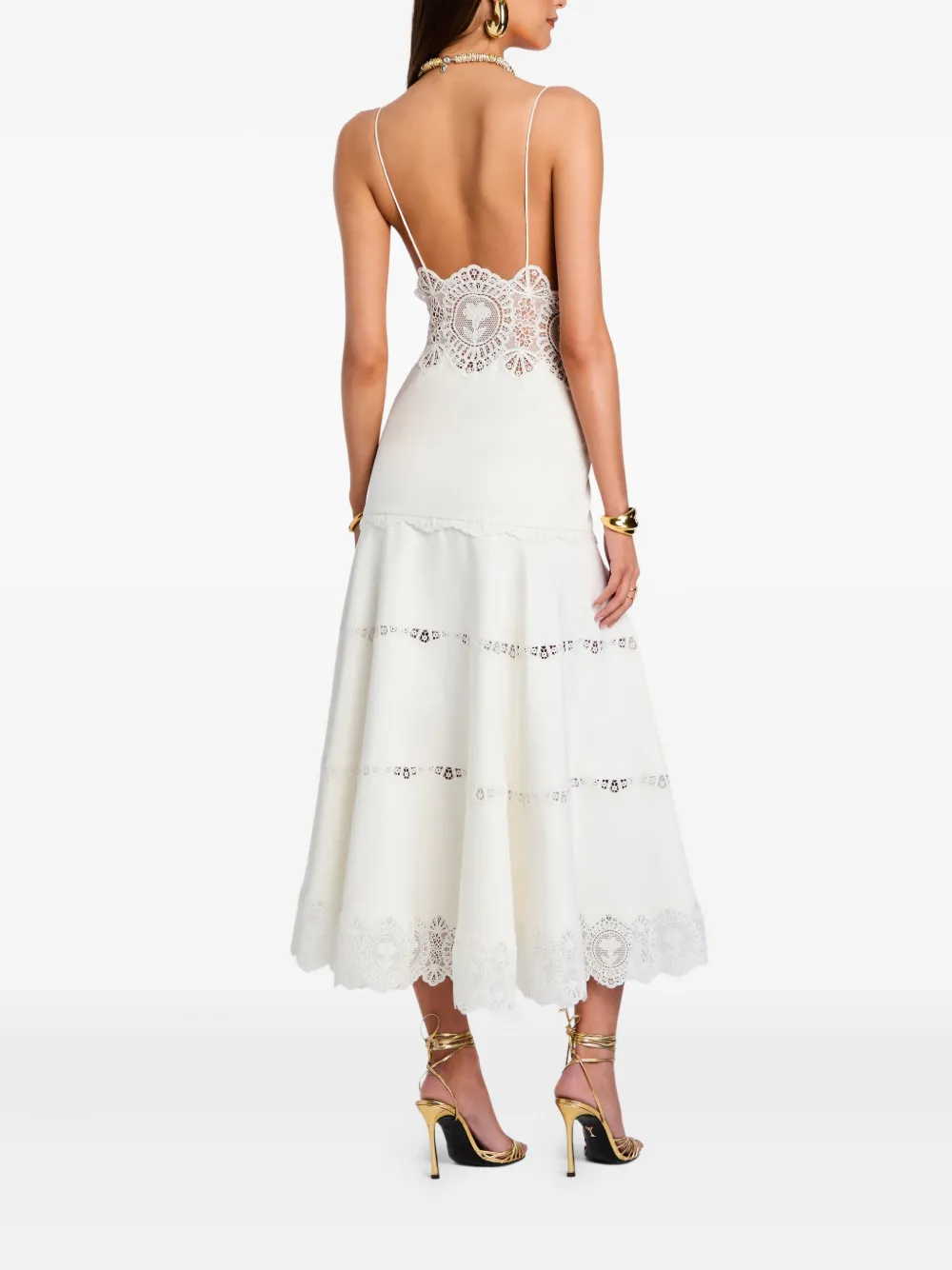 Retrofete Leilani maxi-jurk Wit