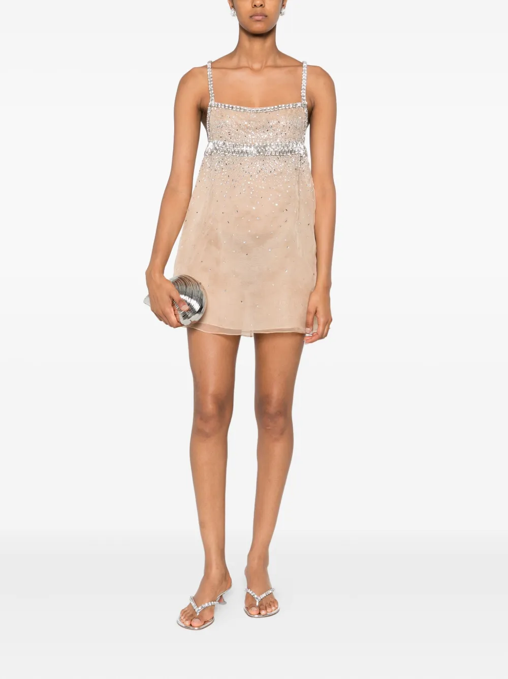 Retrofete Leora embellished mini dress - Beige