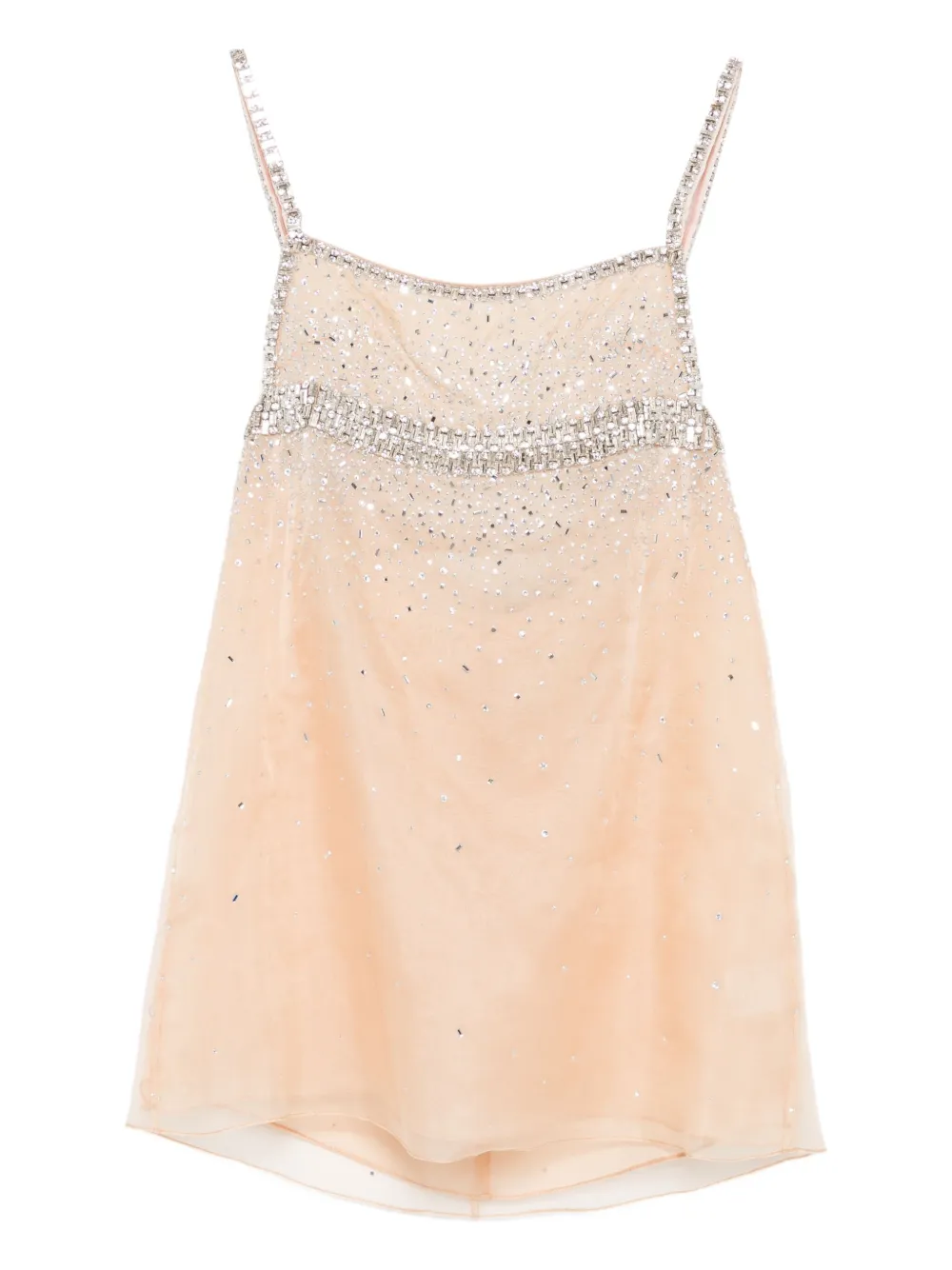 Retrofete Leora verfraaide mini-jurk Beige