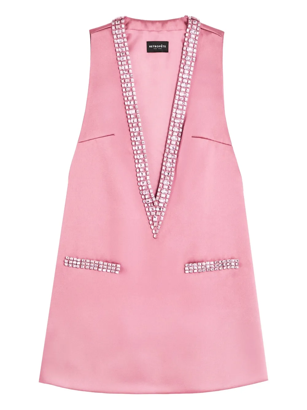 Retrofete embellished V-neck mini dress | Pink | Image 1