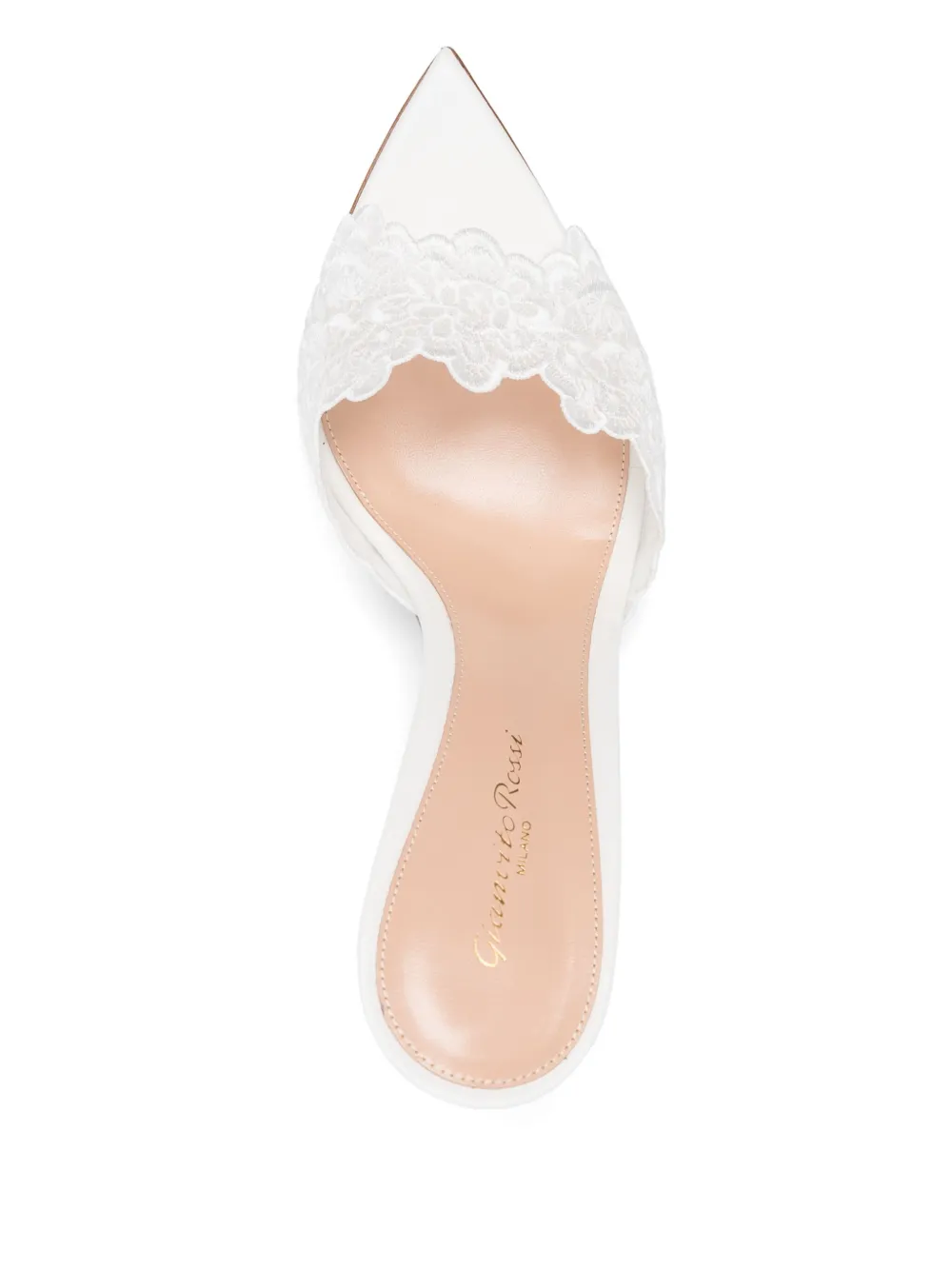 Gianvito Rossi 95mm Yvonne mules White