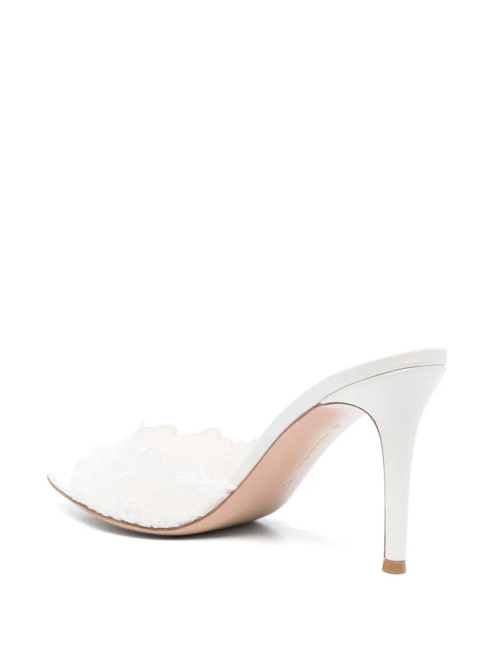 Gianvito Rossi 95mm Yvonne mules White
