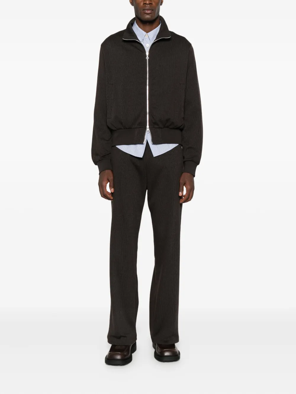 Our Legacy Pinstripe-pattern Trousers In Brown