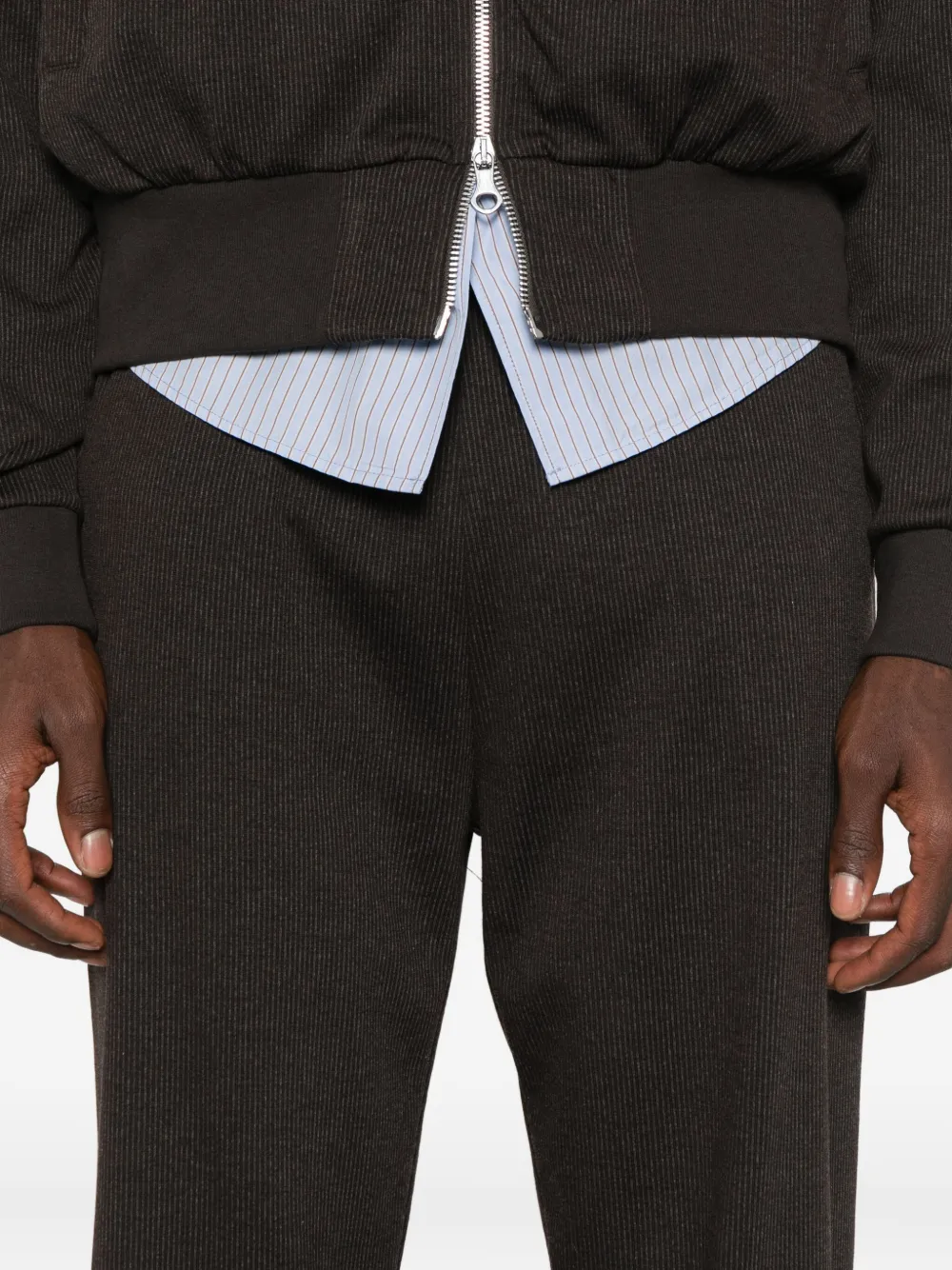 Our Legacy Pinstripe-pattern Trousers In Brown