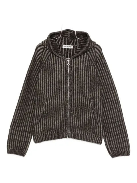 OUR LEGACY striped hooded cardigan