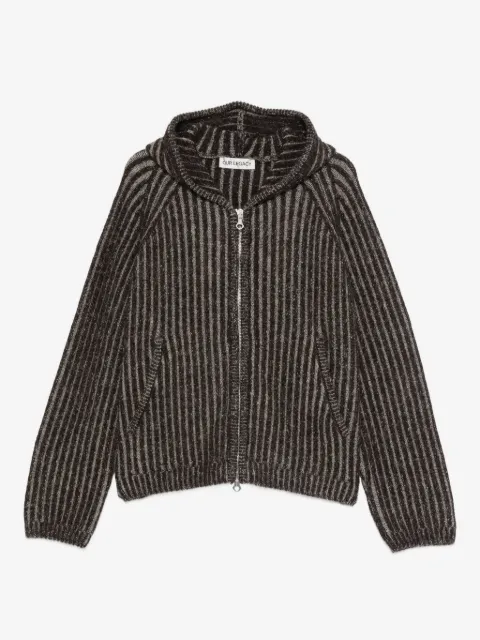OUR LEGACY striped hooded cardigan