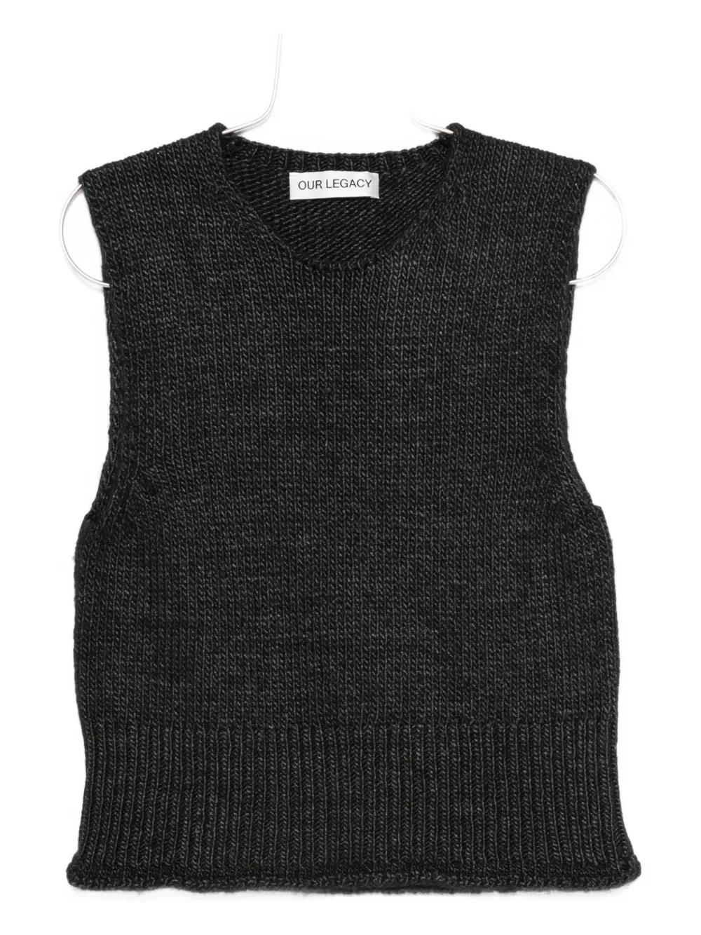 Our Legacy Ribbed Knitted Tank Top In Black