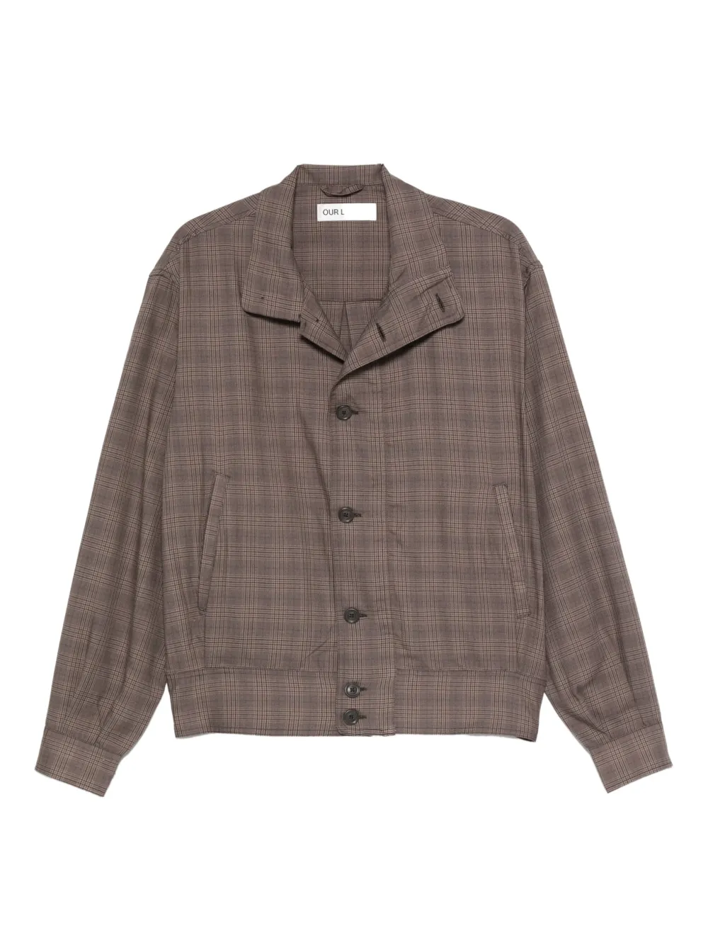 OUR LEGACY Glen plaid-pattern bomber jacket | Brown | Image 1